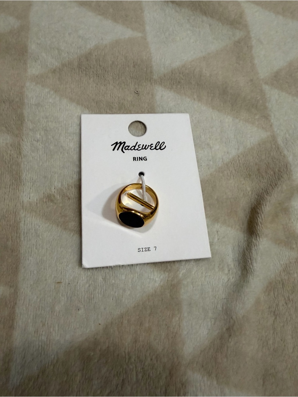 Madewell onyx multi Semiprecious Signet Ring - Picture 2 of 3